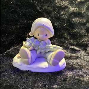 1989 Vintage Precious Moments Don't Let the Holidays Get You Down Figurine522112